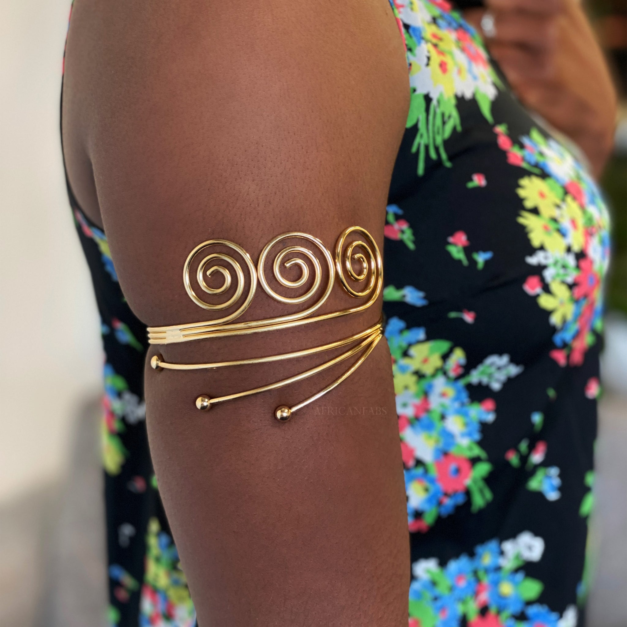 Buy Gypsy Spiral Arm Band, Upper Arm Cuff, Gold Arm Bracelet, Hammered,  Adjustable Online in India - Etsy